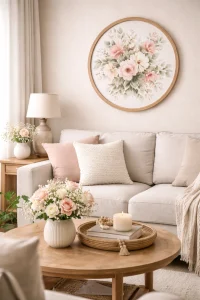 قاب گرد گلدار